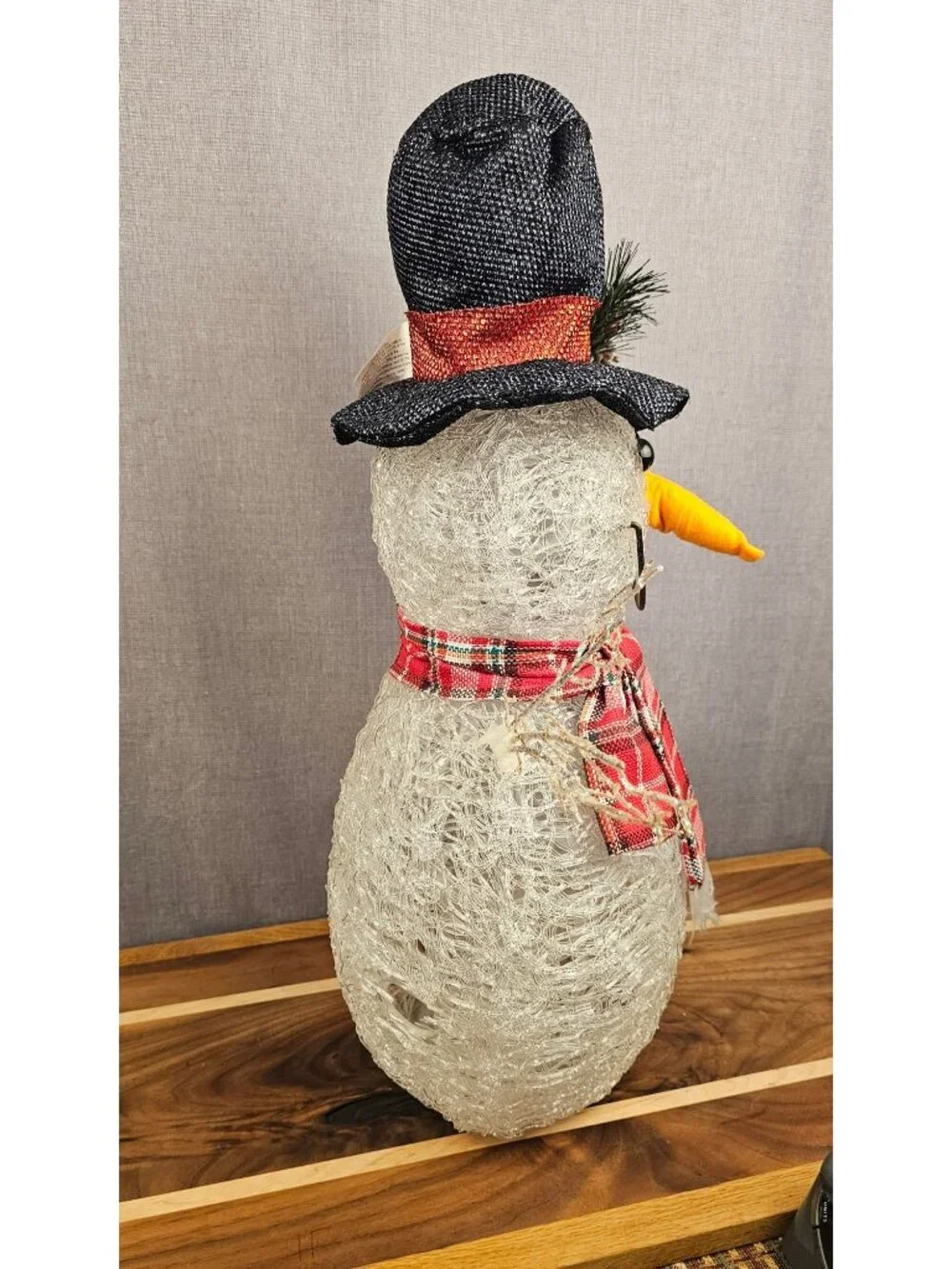 Festive Snowman Decoration With Hat & Scarf - 16